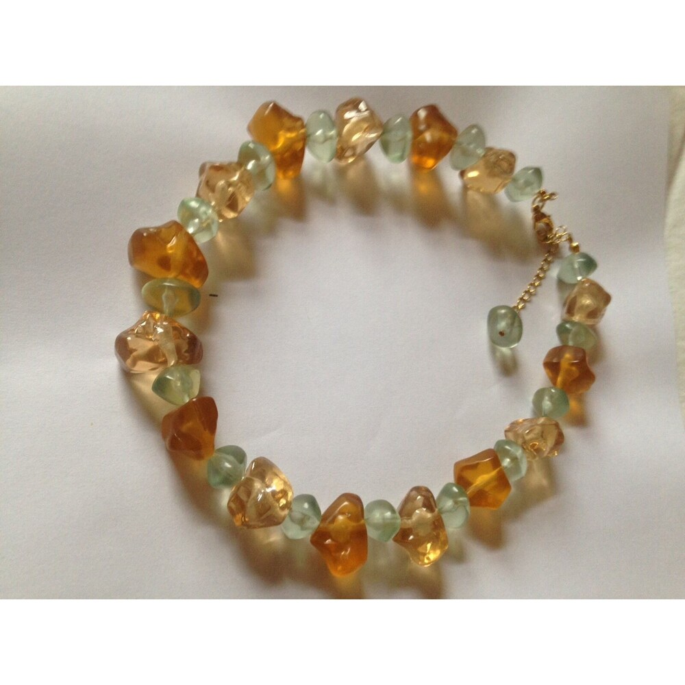 Champagne Beaded Necklace 20 In
